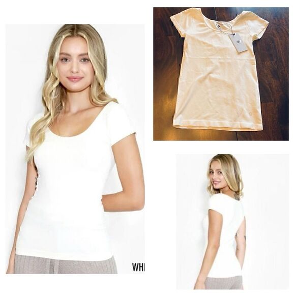 NWT Buttery Soft White Seamless Performance Tee - Picture 1 of 7